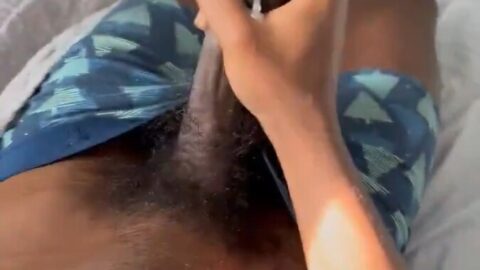 Black Guy Masturbating Without Showing His Face
