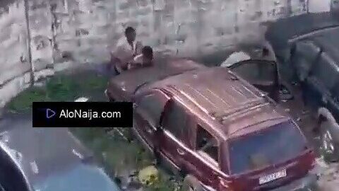 Horny Couple Fucking in A Car Park