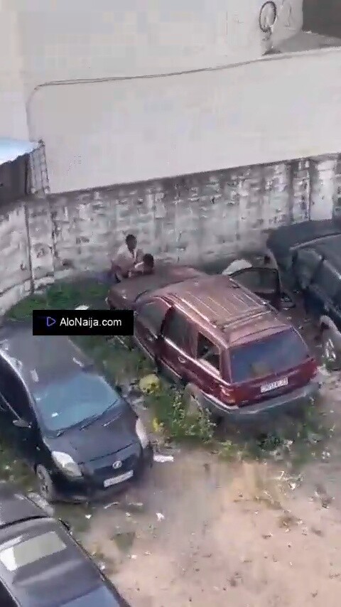 Horny Couple Fucking in A Car Park