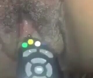 Using Gotv Remote Inside Her Pussy