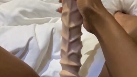 Catherine Masturbates With Huge Dildo