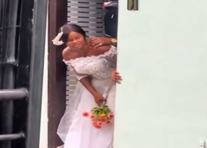 Bride Caught Fucking Ex In Wedding Gown Behind Hall