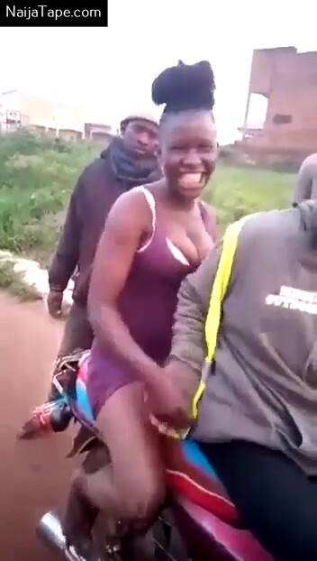 Naija Babe Shows Off Her Boobs on A Bike
