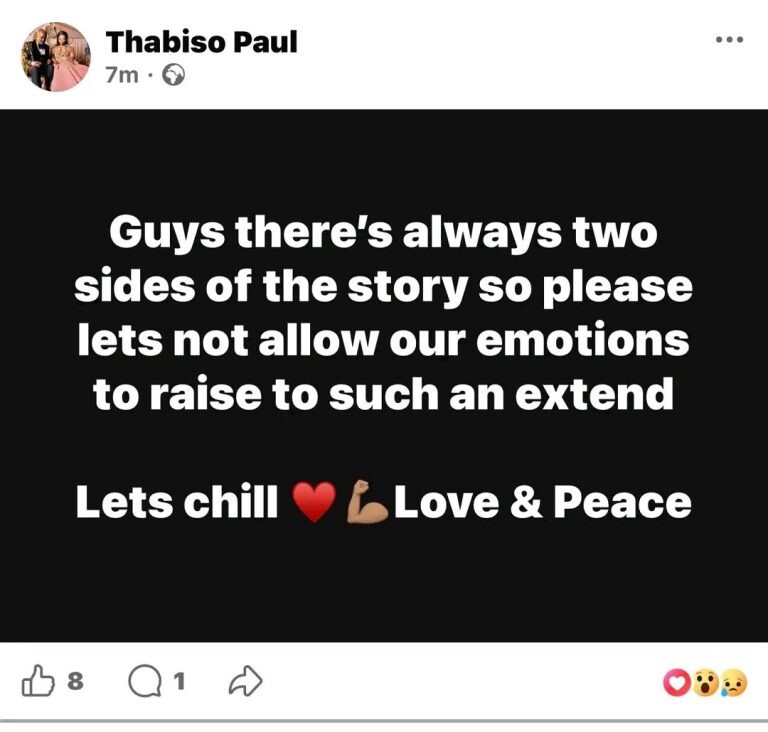 Thabiso Paul Cheating Scandal