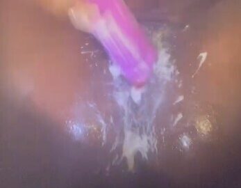 Very Creamy Pussy Fucked By Dildo