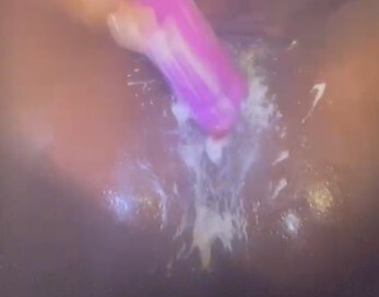 Very Creamy Pussy Fucked By Dildo