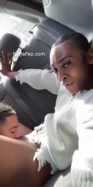 Giving Babe Head Inside Car